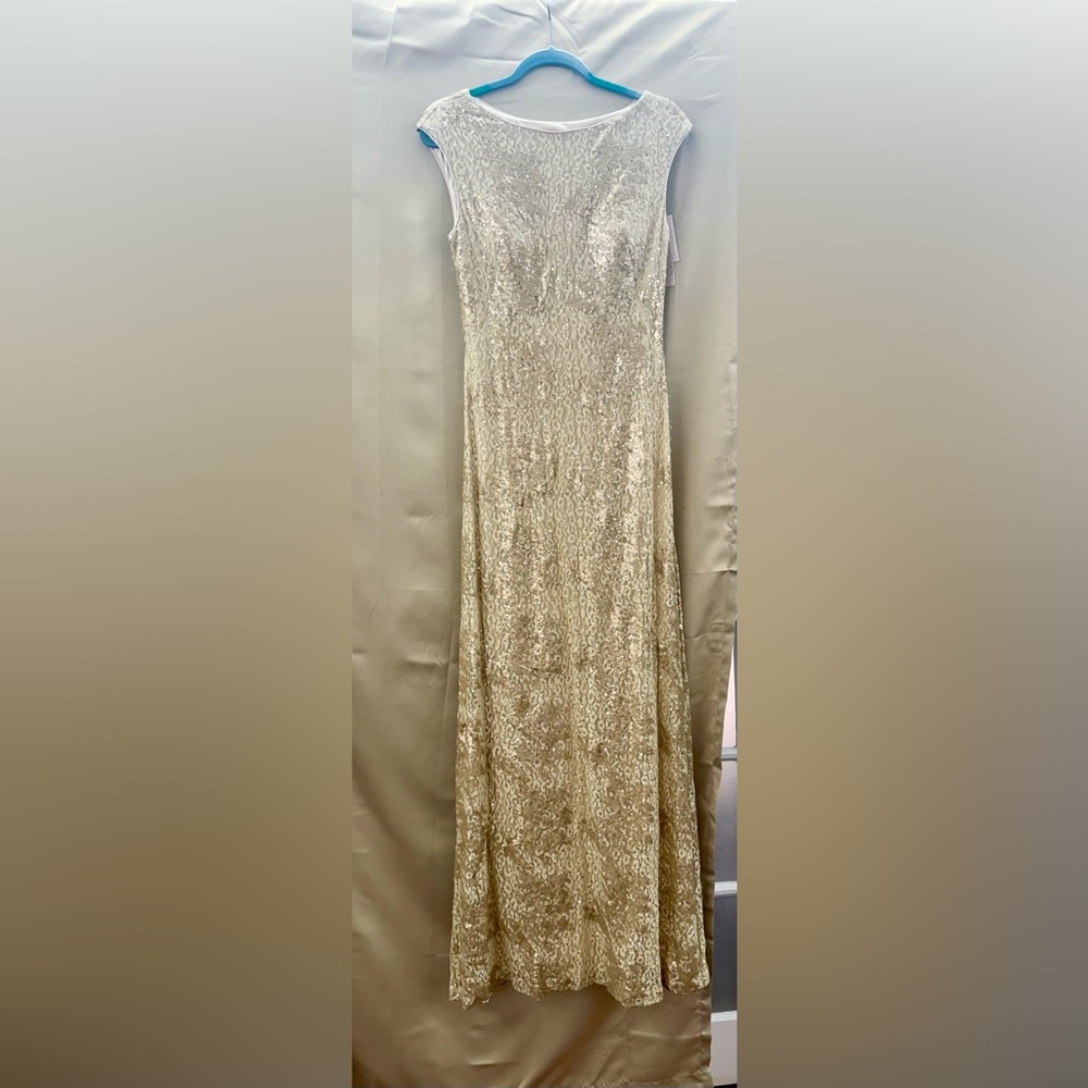 Sue Wong Gold Sequin gown - read description